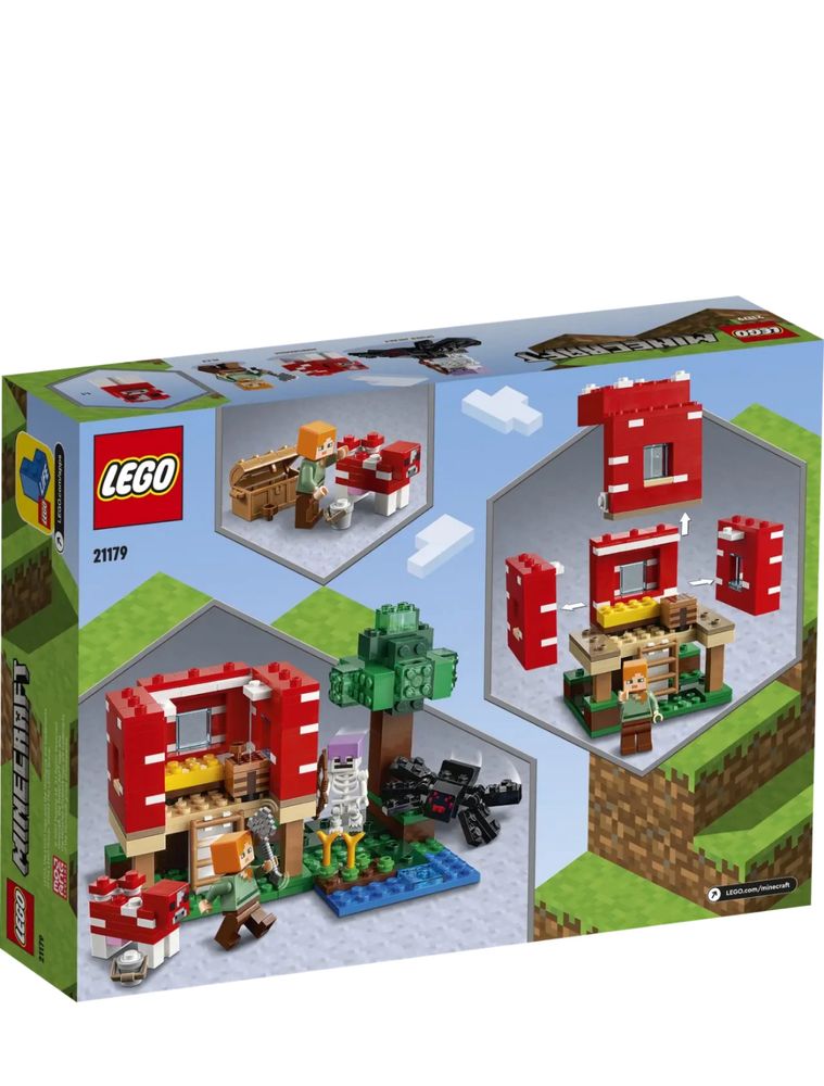 LEGO® Minecrаft 21179 ЛЕГО МАЙНКРАФТ Грибний будинок