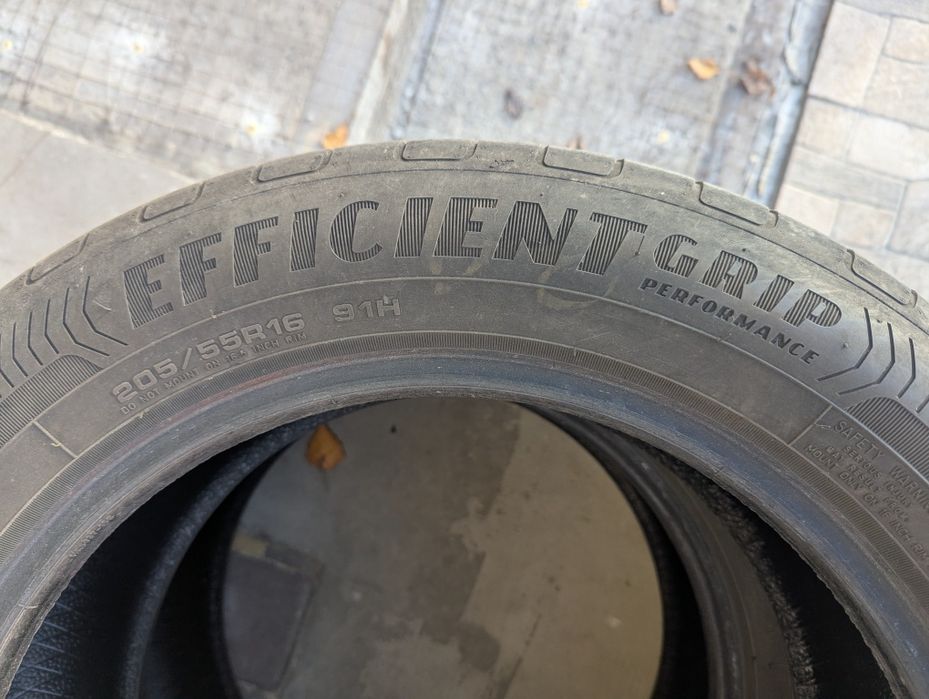 4 шт. Goodyear Efficient Grip 205/55/R16 літня гарний стан кінець 2