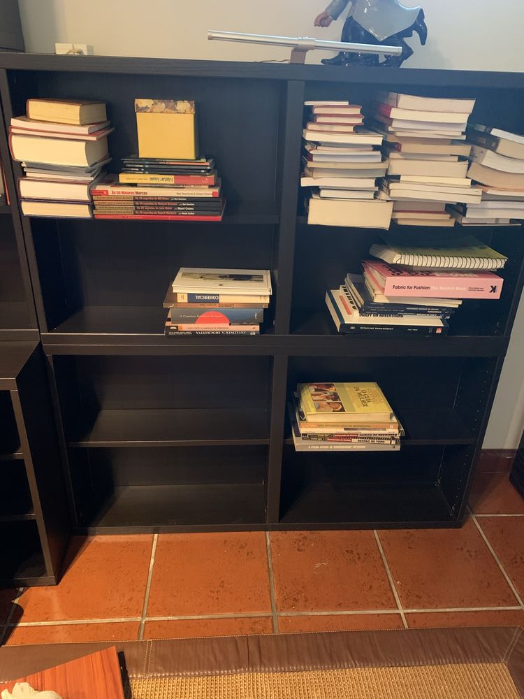 Besta da ikea preto castanho