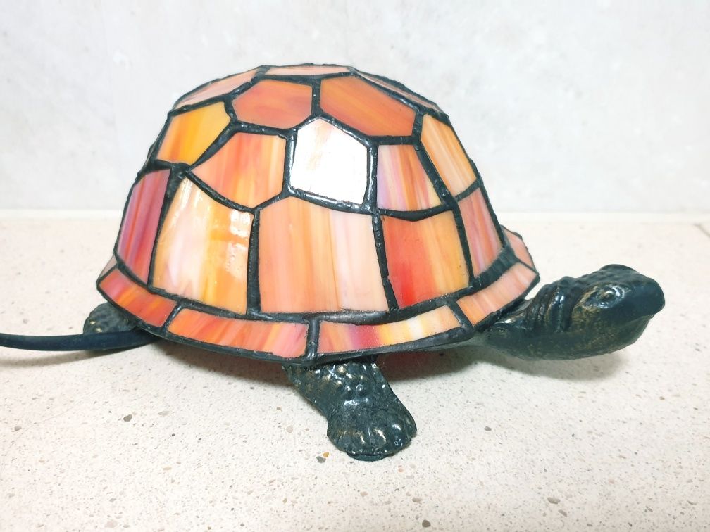 Lindo candeeiro de mesa estilo Tiffany - Tartaruga