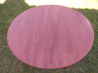 Mesa circular de madeira