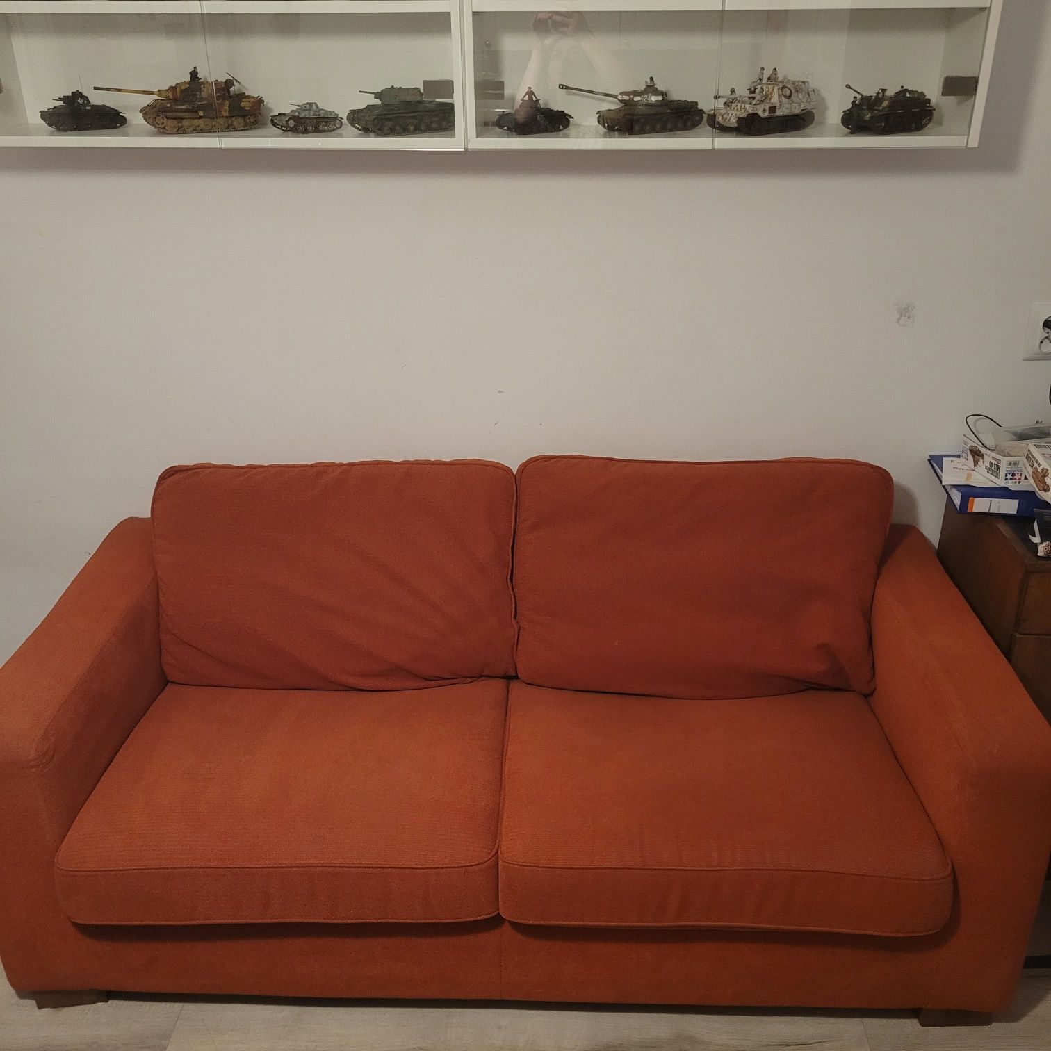 Sofa ikea nierozkładana dwuosobowa kolor cegła
