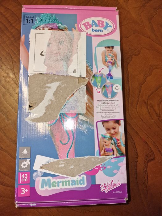 Boneca BABY BORN Sereia 43cm - NOVO (Caixa Danificada)