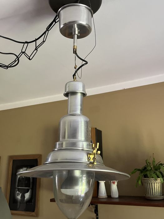 Lampa loftowa metal szkło