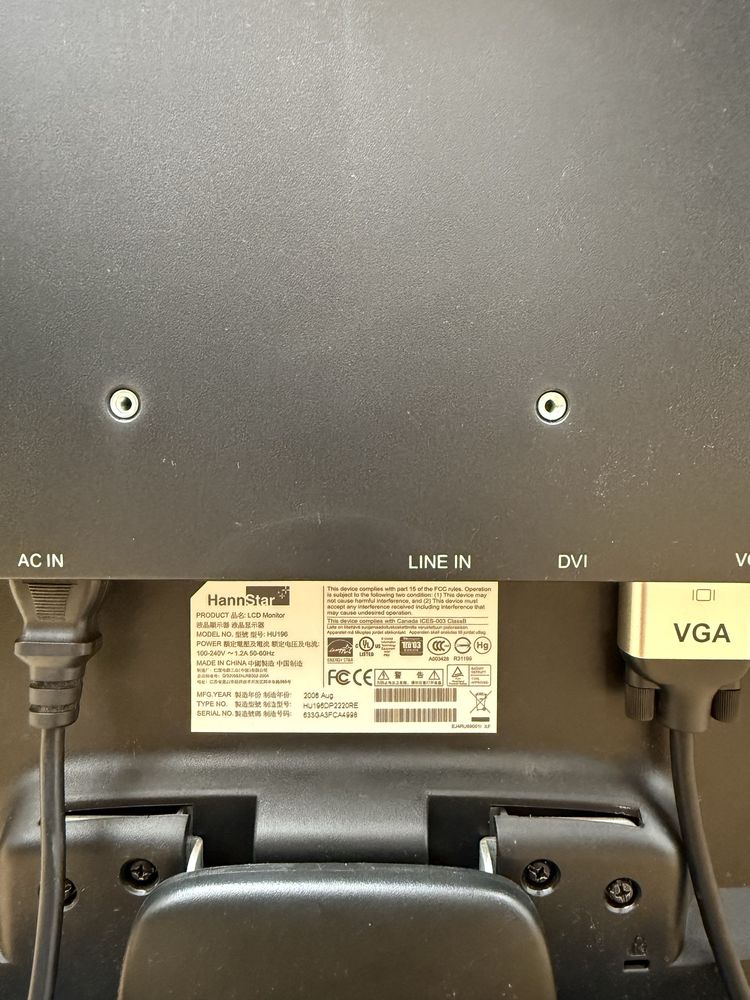 Monitor 19” Hanns-G com colunas integradas