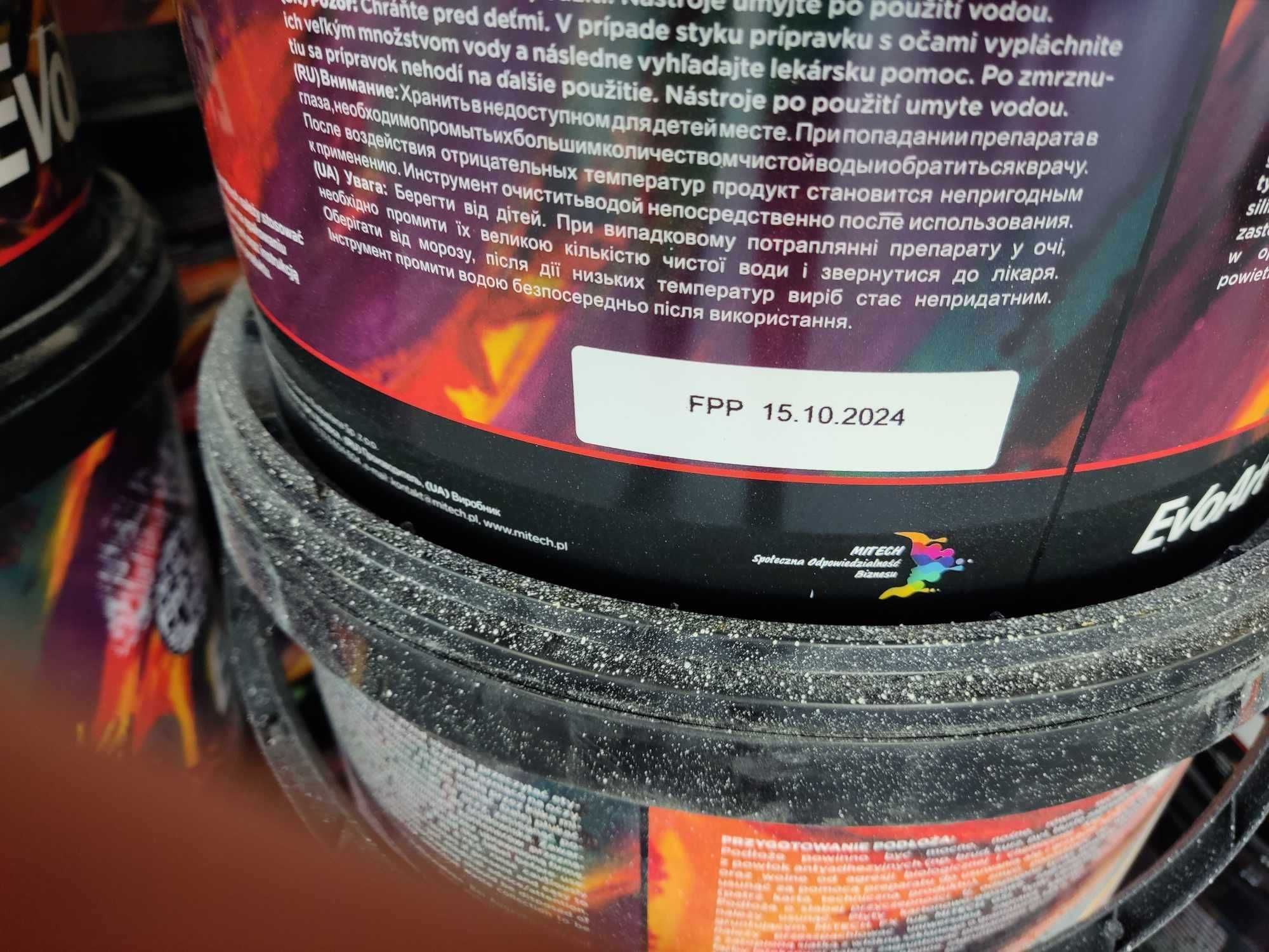 Farba silikonowa strukturalna drobna 0,5 elewacyjna kolor  biały