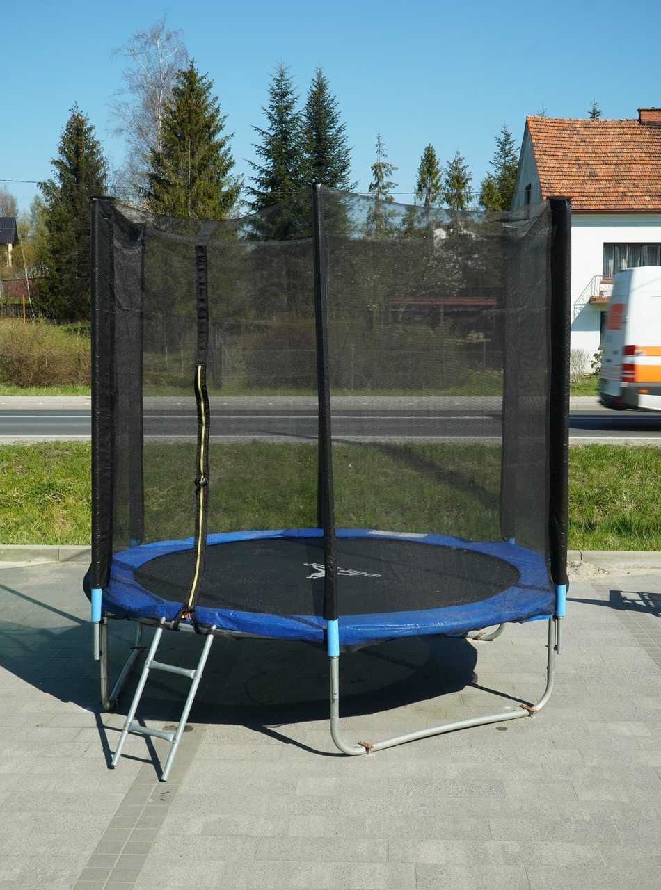 Trampolina ogrodowa dla dzieci DWA ROZMIARY, siatką ochronna, drabinka