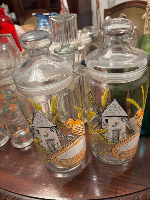 2 un de potes em vidro