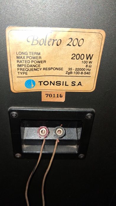Głośniki Tonsil bolero
