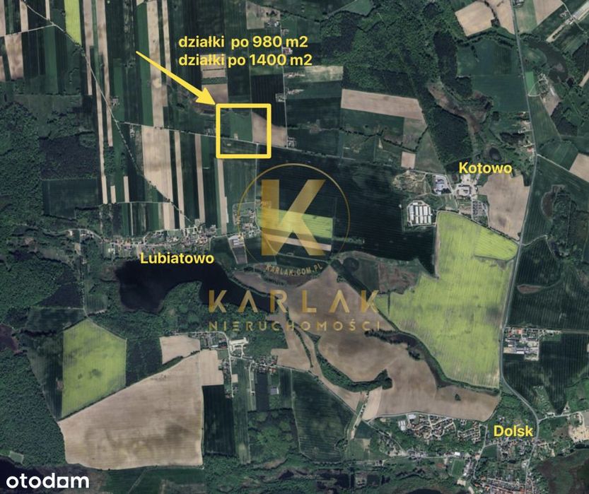 Działka w Lubiatowie (droga na Kotowo) Nowa Cena!