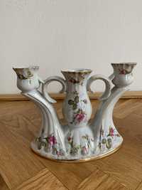 Świecznik ceramika porcelana vintage PRL