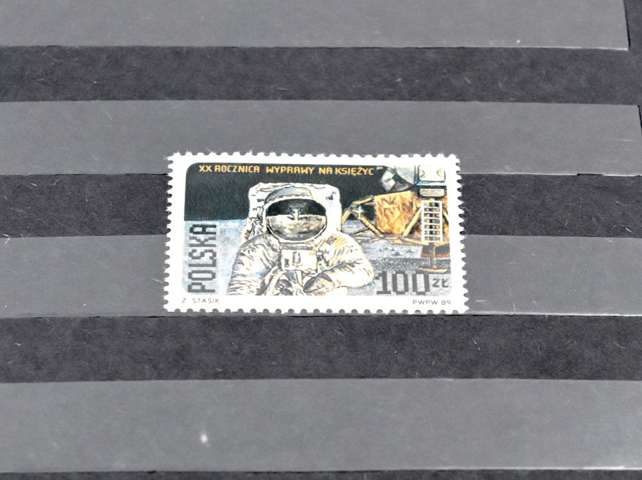 20 rocznica pierwszego lądowania na Księżycu - znaczek pocztowy