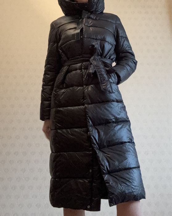 Зимова жіноча куртка/пуховик/плащ/пальто чорний