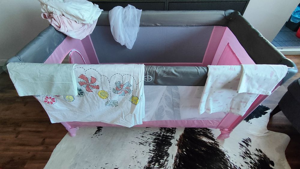 Dziecięce łóżeczko turystyczne Eco Toys + akcesoria