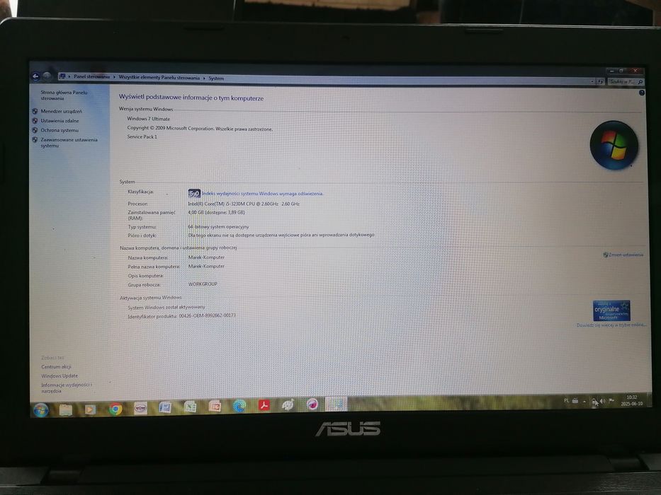 Asus X75A 17'' core i5