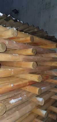 Wałki drewniane słupki ogrodzeniowe paliki stemple