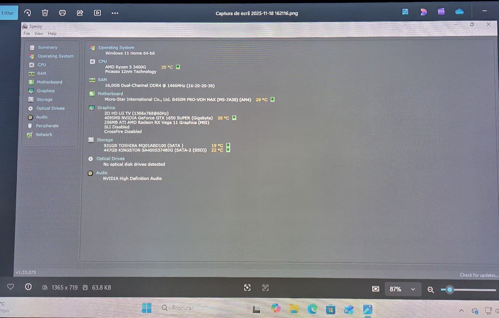 Computador Desktop Ryzen 5, 16 GB RAM, GTX 1650 SUPER