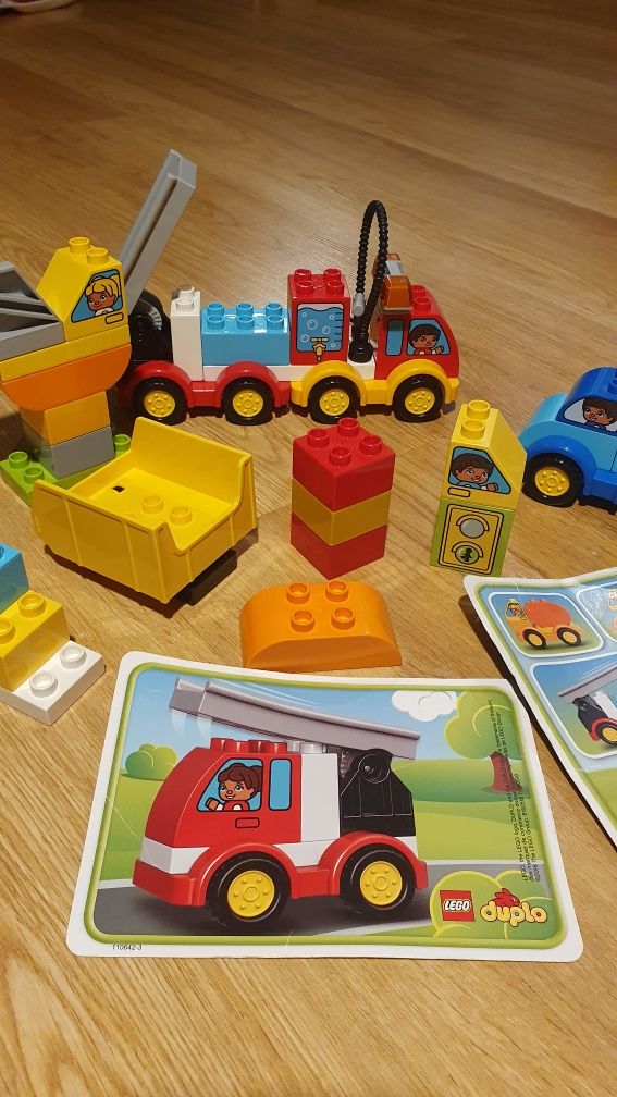 Klocki lego duplo, moje pierwsze samochody, autka.