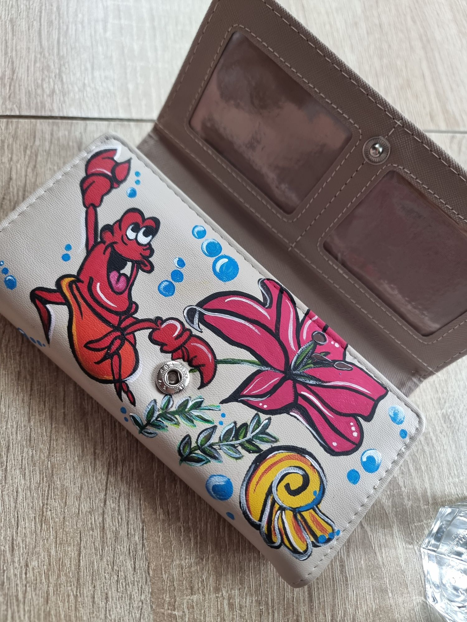 Ręcznie malowany portfel #Disney