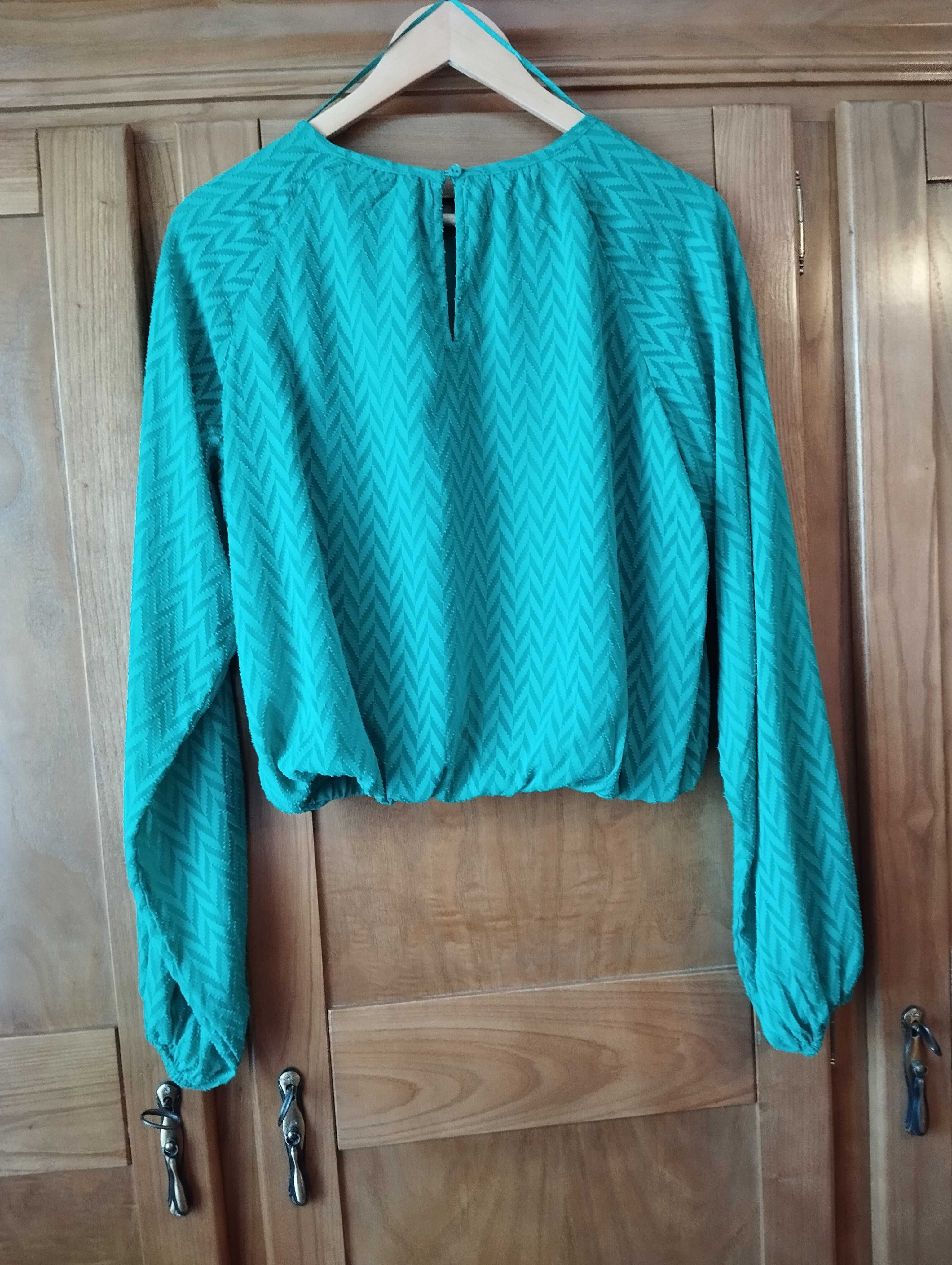 Camisola Feminina Verde com Estampa Chevron