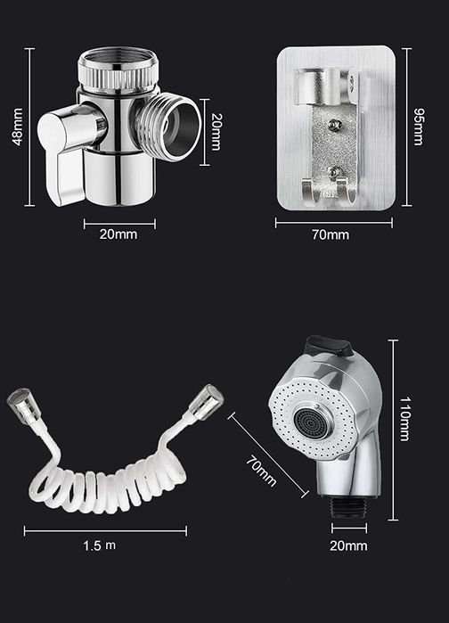 Adaptador Torneira de lavagem p sanita pulverizador chuveiro de tornei
