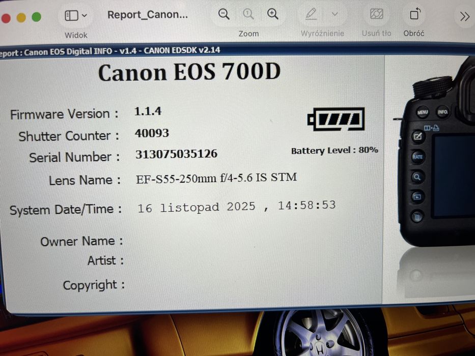 Lustrzanka Canon EOS 700D+Dostawa na terenie PL GRATIS!