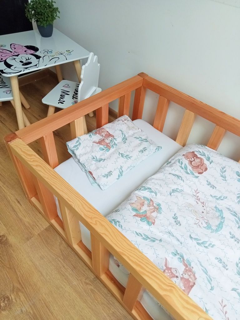 Łóżko dziecięce sosnowe 70cm x 140cm