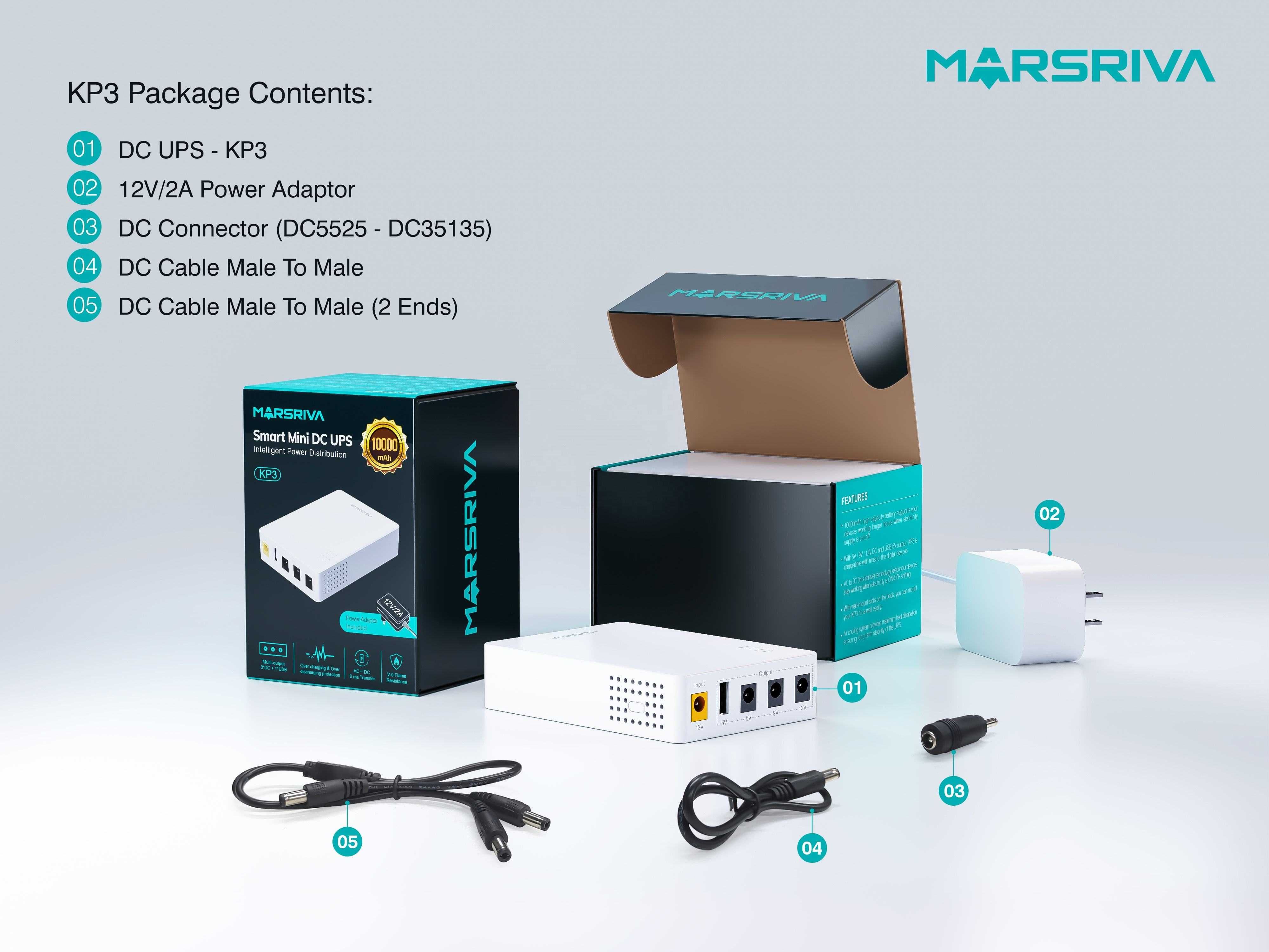 Безперебійник для роутера модему mini UPS Marsriva KP3 9V 12V ДБЖ УПС