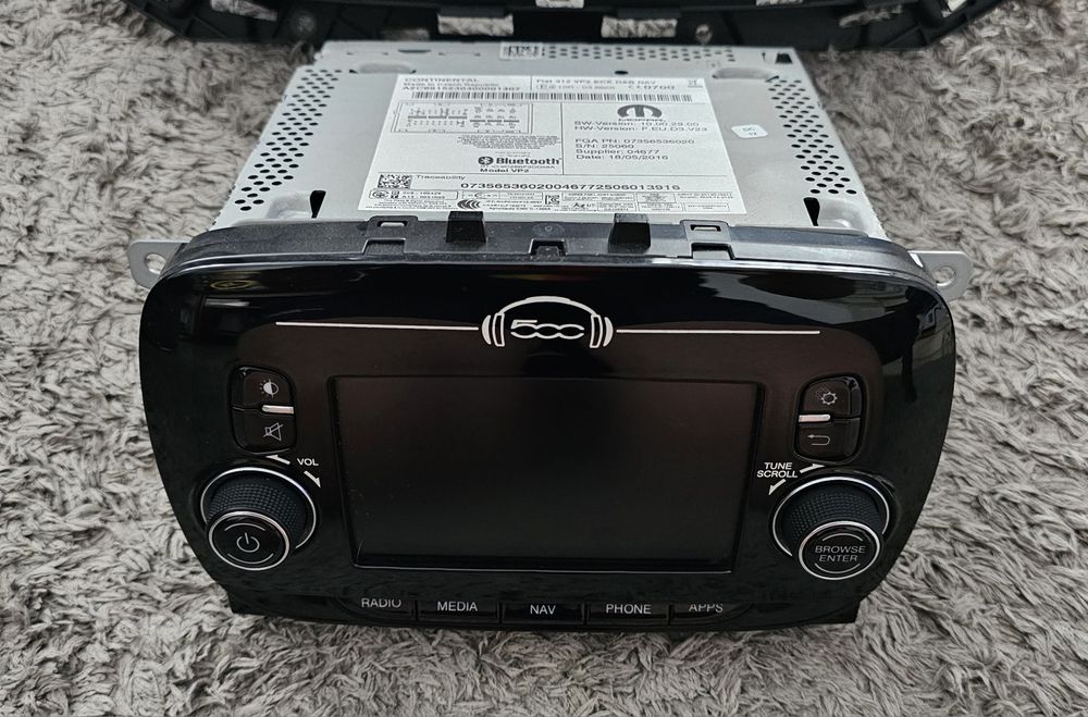 Rádio Fiat 500 Uconnect 5"