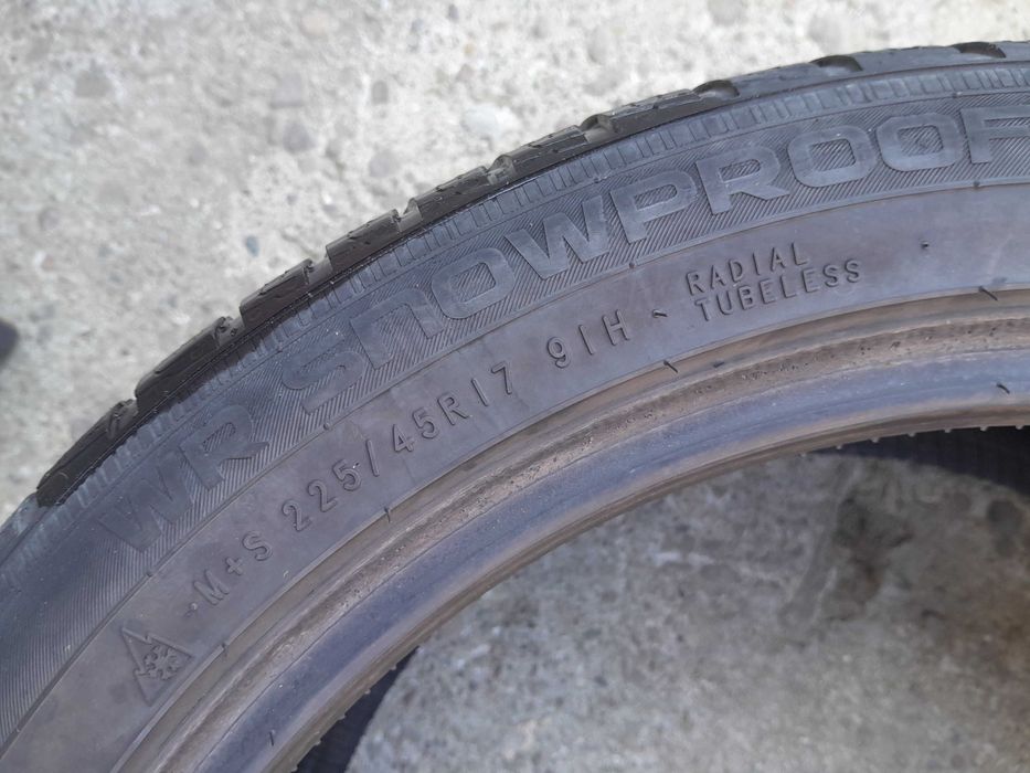 225/45 r17 2шт Nokian 19р. зима шини резина 225 45 17 (№з46*2)