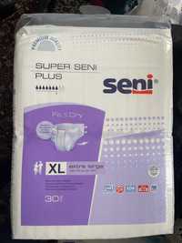 Super Seni Plus pieluchomajtki r. XL 63 szt plus gratisy