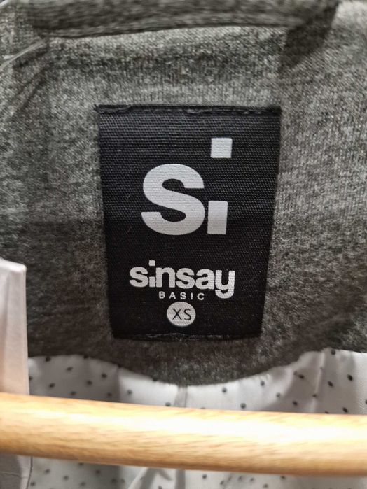 Nowa z metką marynarka Sinsay Basic XS szara popielata żakiet