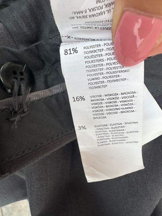 Garnitur szary Reserved r 50 XXL założony raz komplet wiskoza