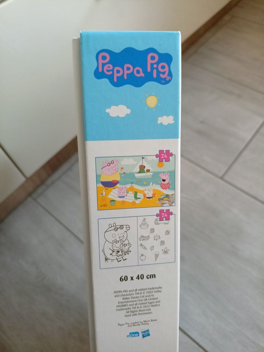 Świnka PeppaTrefl puzzle, Peppa Pig Super maxi double sided 24 element