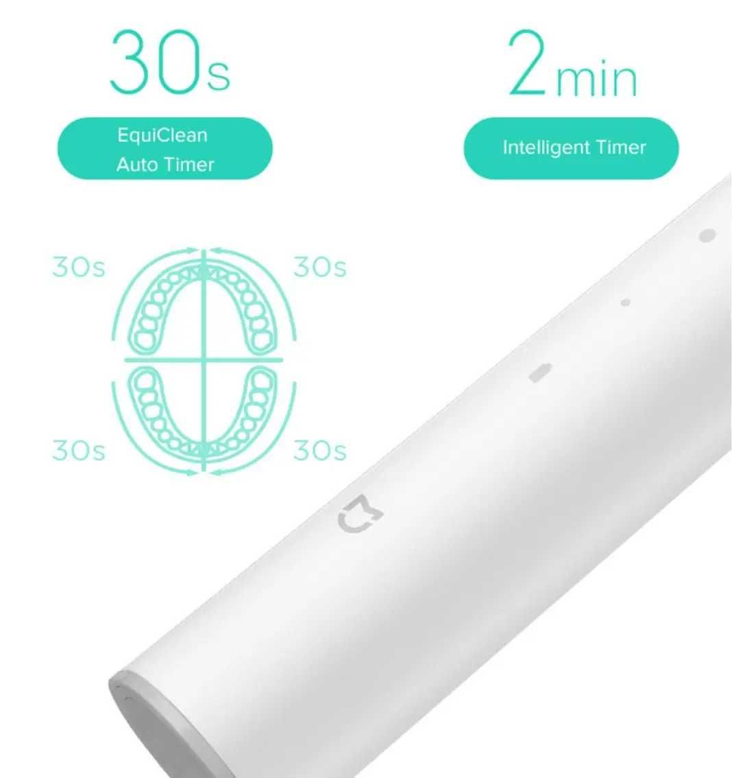 Электрическая зубная щетка Xiaomi MiJia T300 (White) + 3 насадки