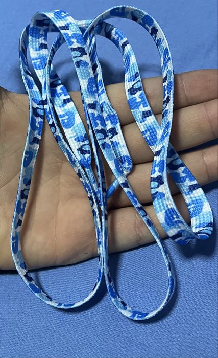 Sznurówki Bape niebieskie