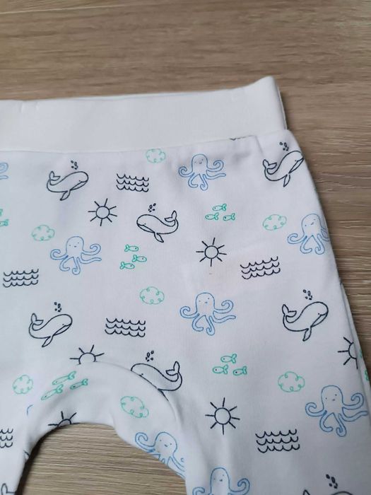 Spodnie spodenki legginsy x2 gwiazdki wieloryby ośmiornice 'F&F' 56