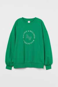H&M bluza zielona bawełna M