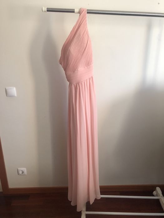Vestido rosa cerimónia