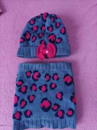 Шапка и шарф зимние для девочки,6-10 лет