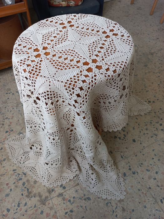 Toalha rectangular em crochet