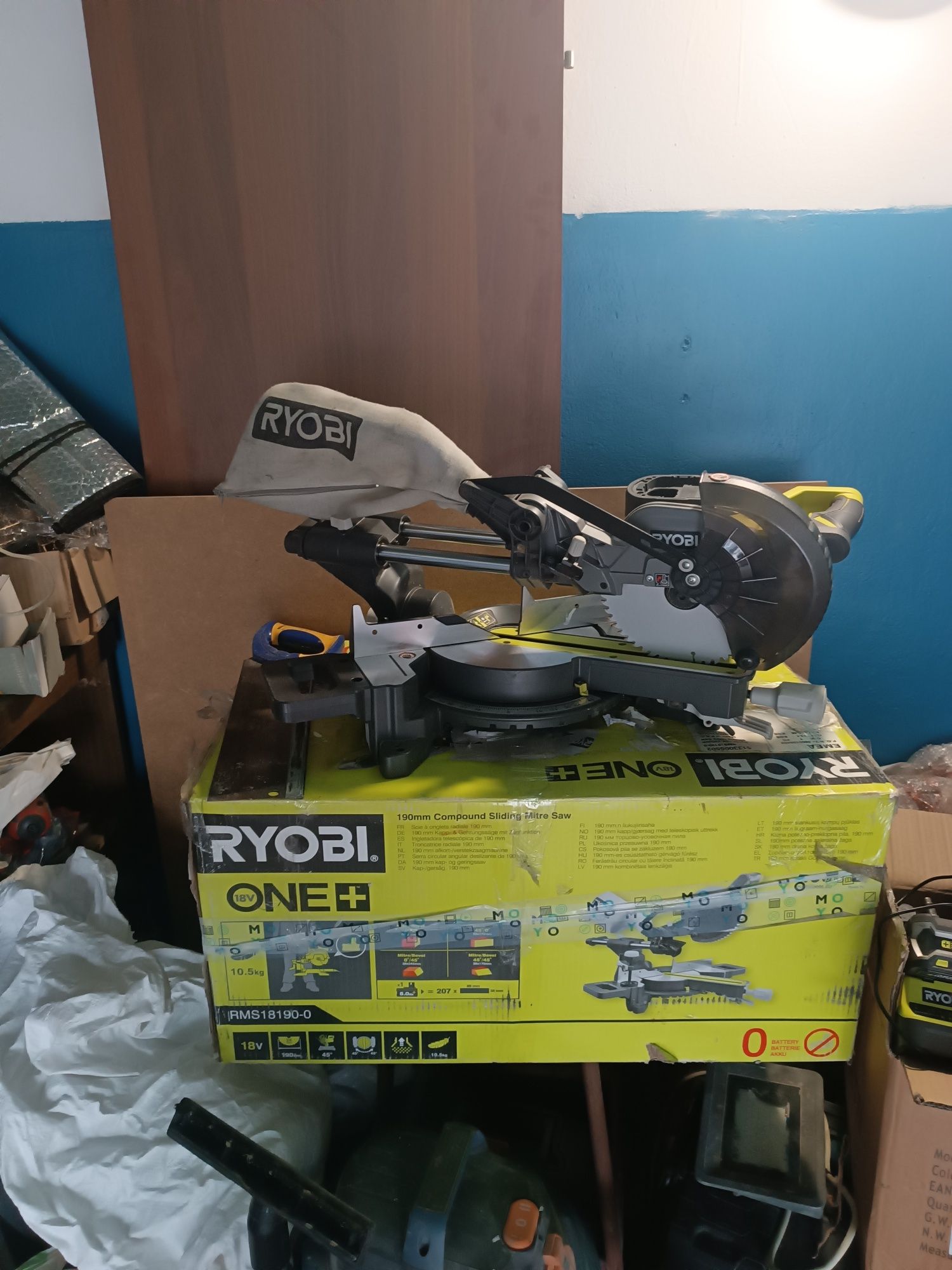 Пила торцовочная Ryobi ONE+ RMS18190