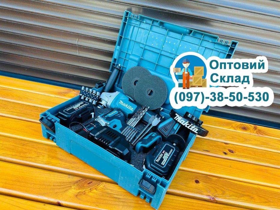 Акумуляторний Набор 2/1 Makita DGA504 XGT + Шуруповерт DHP485 XGT 36/8