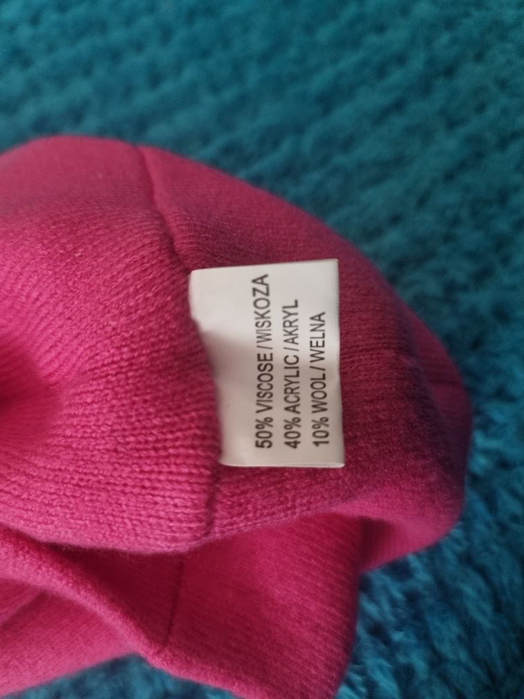 Beret damski, berecik fuksjowy/ różowy