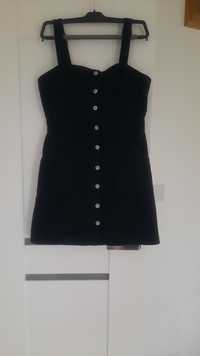 Czarna jeansowa sukienka H&M r.38