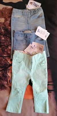 Spodnie jeans dla dziewczynki 74