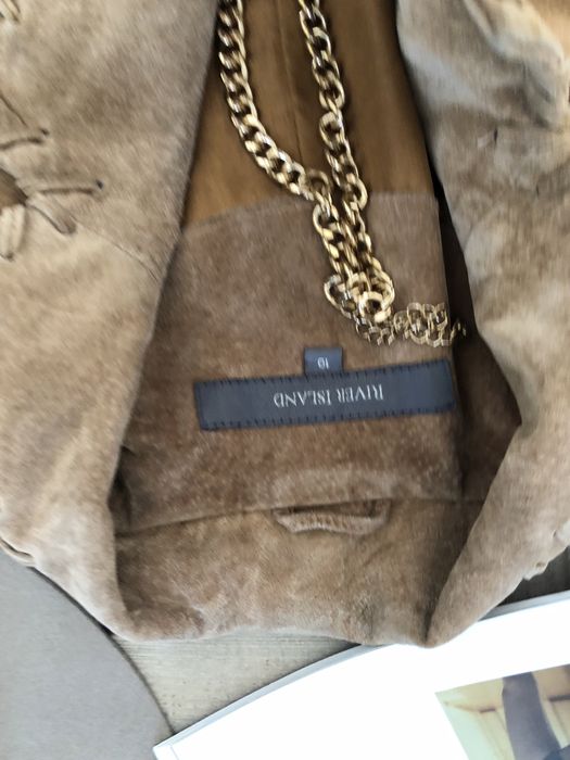 Kurtka skorzana marynarka western z fredzlami skora real leather