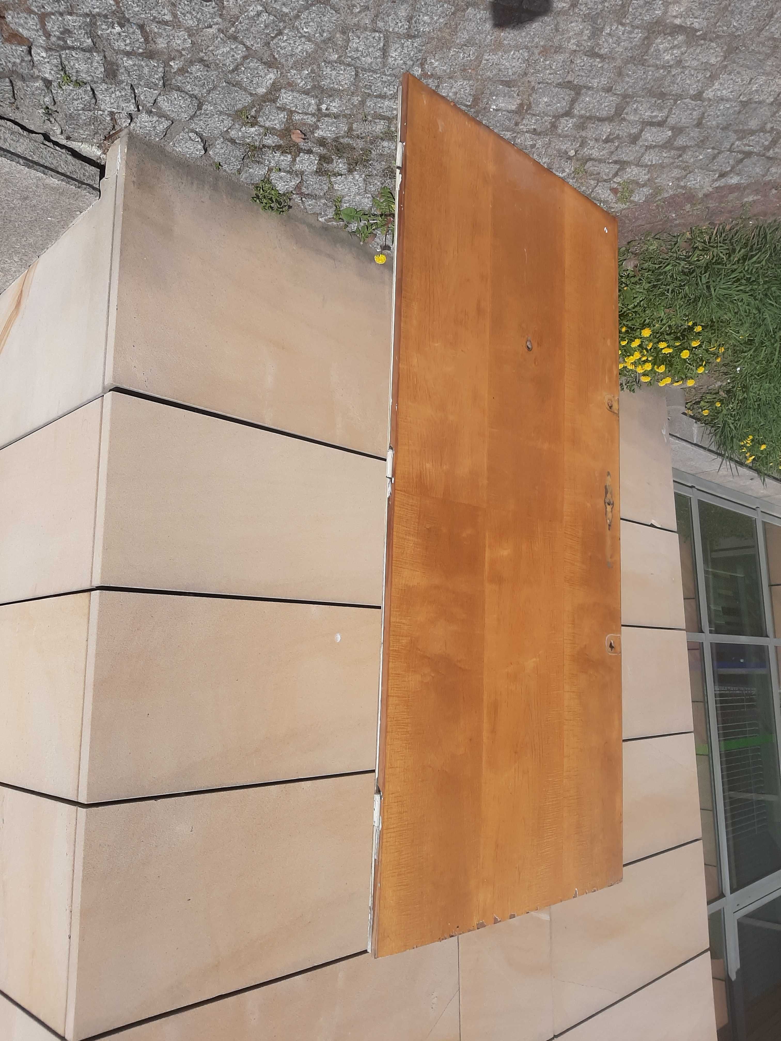 Drzwi zewnętrzne wewnętrzne prawe 90 cm drewniane solidne