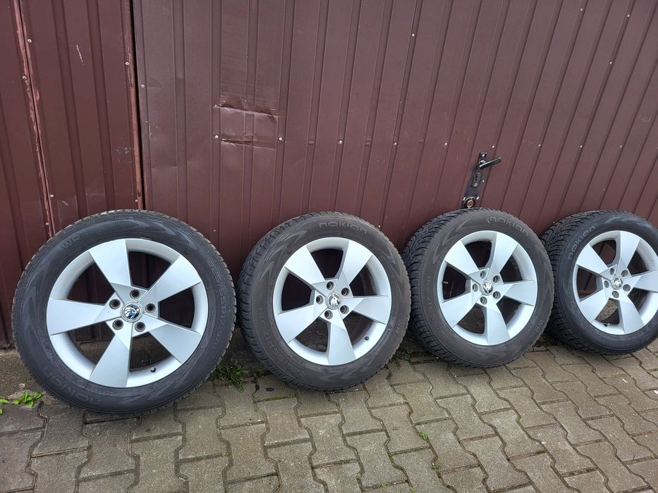 Koła 5x112 Aluminiowe 17" Skoda Karoq Seat VW Opony Zima Nokian Okazja