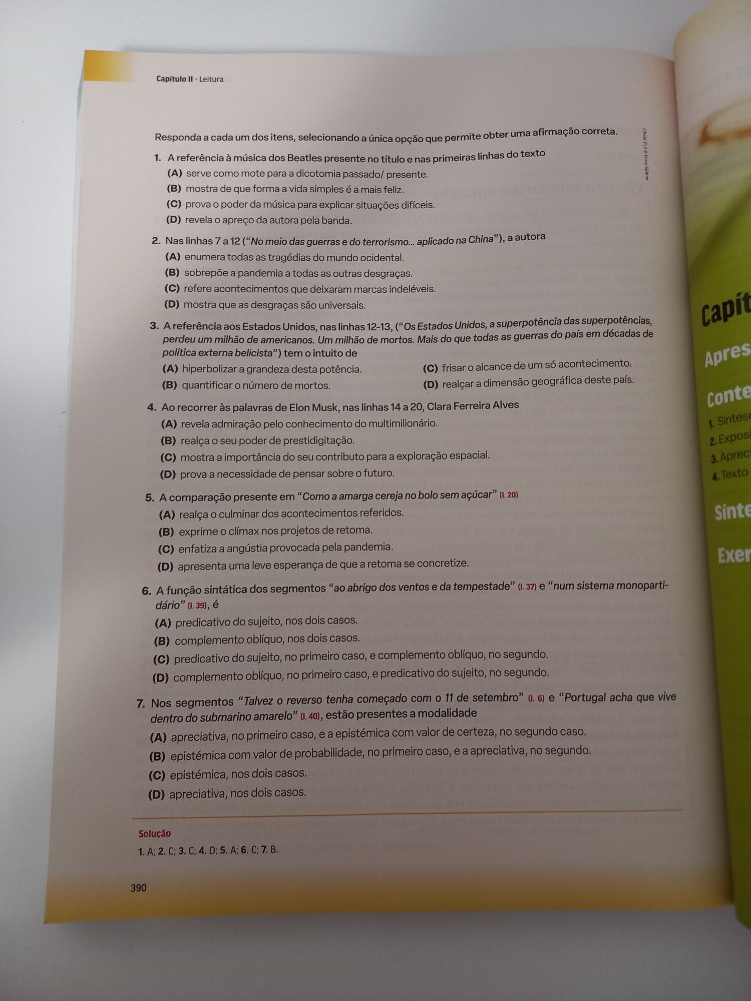 Livro de preparação para exame de Português